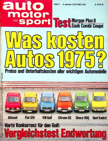 Deckblatt Auto Motor und Sport (01/1975)